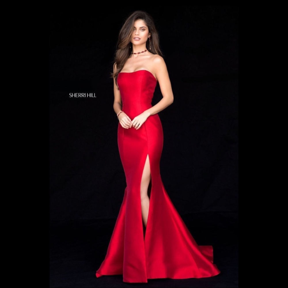 Sherri Hill Red Formal Prom Dress 51671